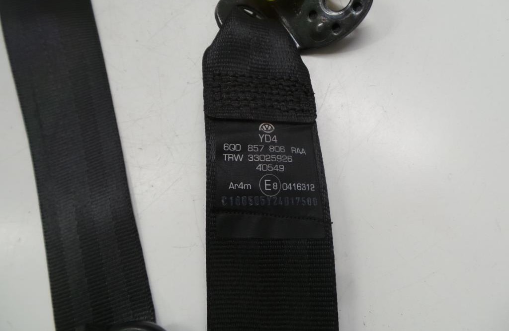 Sicherheitsgurt Gurt hinten rechts schwarz 3 T&uuml;rer VW Polo 9N3